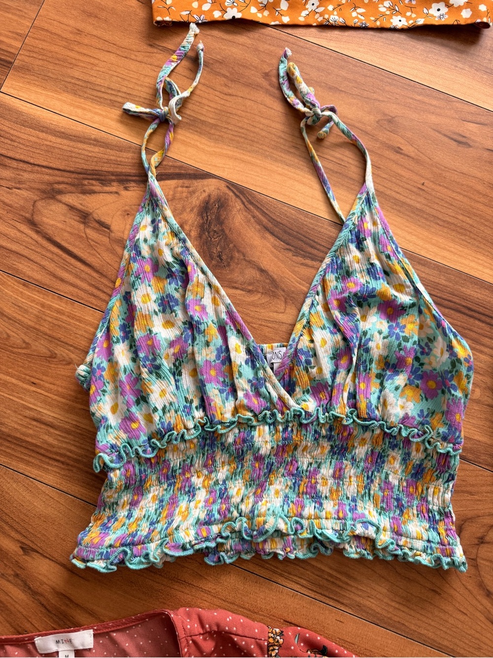 Multi-Top Set - Mustard, White, Rust, Floral & Leopard Prints - Picture 5 of 10